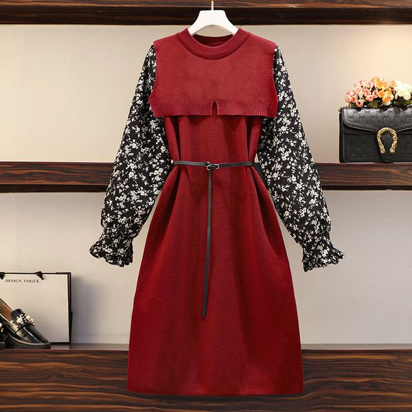 2021 new beautiful sweet winter of vintage kintted plutonium belt in long floral sleeve print black red slices dressed more clothes 7von, White
2021 new beautiful sweet winter of vintage kintted plutonium belt in long floral sleeve print black red slices dressed more clothes 7von, White