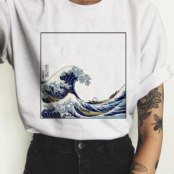 women's fashion japanese wave printing harajuku large size s-3xl 2021 new short-sleeved o-neck t-shirt summer, White
women's fashion japanese wave printing harajuku large size s-3xl 2021 new short-sleeved o-neck t-shirt summer, White