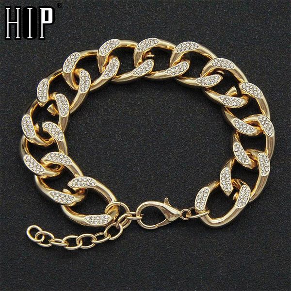 link, chain hip hop 16mm full out cuban link charm bracelets with pave rhinestone gold/silver color for men women jewelry gift, Black
link, chain hip hop 16mm full out cuban link charm bracelets with pave rhinestone gold/silver color for men women jewelry gift, Black