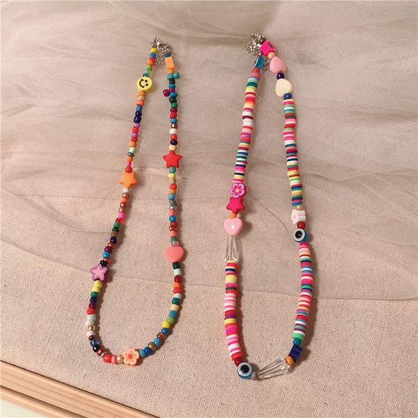 chokers 2021 korean trendy ins fashion bohemian handmade soft ceramic beaded heart star simple flower necklace for women jewelry, Golden;silver
chokers 2021 korean trendy ins fashion bohemian handmade soft ceramic beaded heart star simple flower necklace for women jewelry, Golden;silver