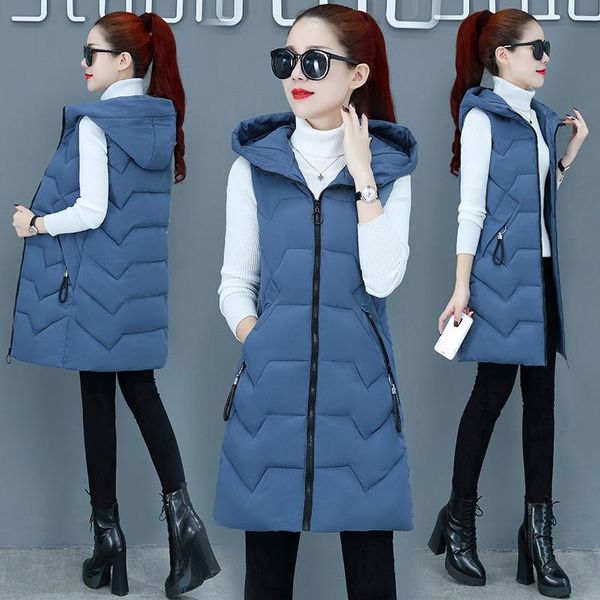 women's vests 2021 women thick warm velvet hooded vest jacket casual winter solid soft long coat for female, Black;white
women's vests 2021 women thick warm velvet hooded vest jacket casual winter solid soft long coat for female, Black;white