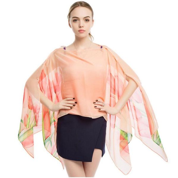 scarves summer shading shawl cover ups tunic polyester pareo wraps female with buttons 90x145cm, Blue;gray
scarves summer shading shawl cover ups tunic polyester pareo wraps female with buttons 90x145cm, Blue;gray