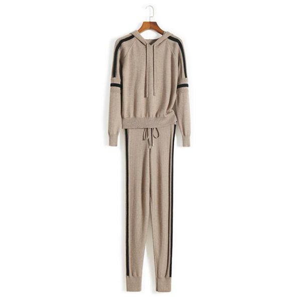 women's two piece pants 30% wool + 45% cashmere striped warm knit suits hooded woolen sweater mink trousers two-pieces sets f450, White
women's two piece pants 30% wool + 45% cashmere striped warm knit suits hooded woolen sweater mink trousers two-pieces sets f450, White