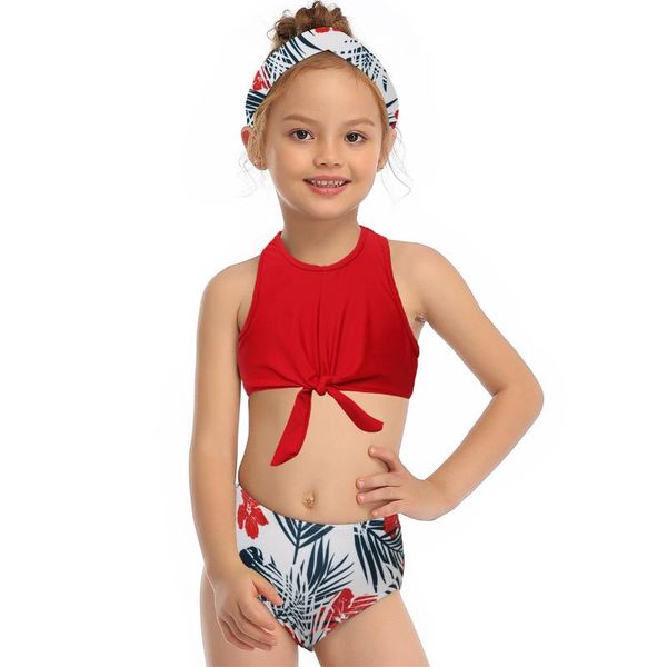 3-14t toddler and teen girls bikini set swimsuit high neck hollow out back knot cropped swimwear two-piece suit beach wear
3-14t toddler and teen girls bikini set swimsuit high neck hollow out back knot cropped swimwear two-piece suit beach wear