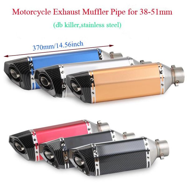 motorcycle exhaust system silp on 51mm header muffler pipe with db killer for 370mm length stainless steel vent tubes
motorcycle exhaust system silp on 51mm header muffler pipe with db killer for 370mm length stainless steel vent tubes