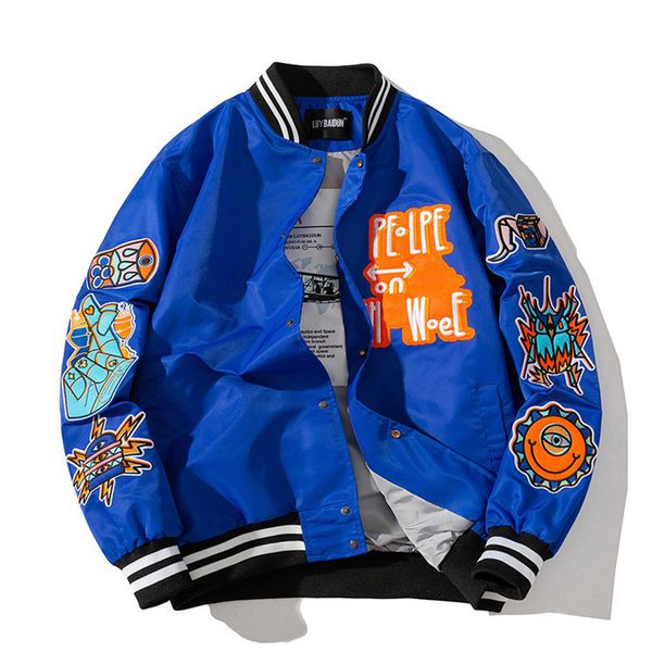 outerwear hip hop men's patchwork jackets baseball letter daisy flowers patch leather bomber spring oversized streetwear coats 7rnc, Black;brown
outerwear hip hop men's patchwork jackets baseball letter daisy flowers patch leather bomber spring oversized streetwear coats 7rnc, Black;brown