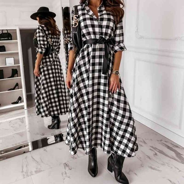 casual dresses women spring long plaid autumn turn down collar sleeve maxi office shirt sashes female elegant party vestidos a0vm, Black;gray
casual dresses women spring long plaid autumn turn down collar sleeve maxi office shirt sashes female elegant party vestidos a0vm, Black;gray