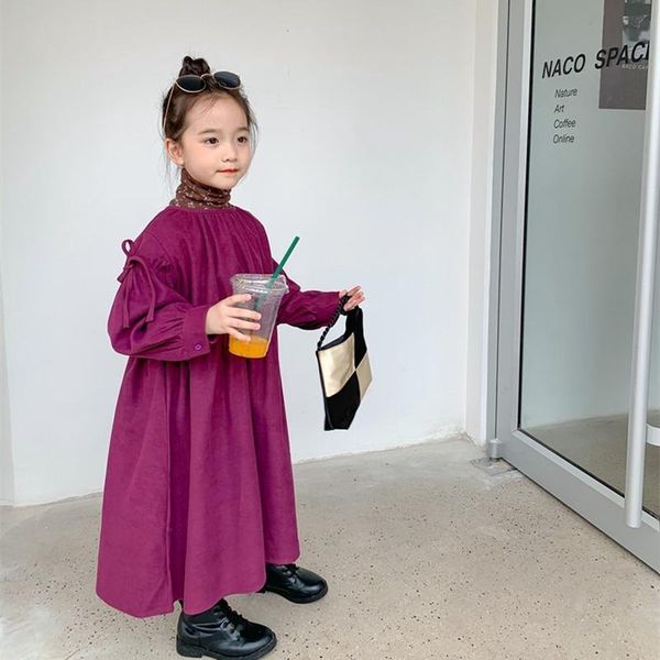 girl's dresses children clothing 2021 autumn and winter toddler girls loose doll dress cranberry retro long sleeve solid color, Red;yellow
girl's dresses children clothing 2021 autumn and winter toddler girls loose doll dress cranberry retro long sleeve solid color, Red;yellow