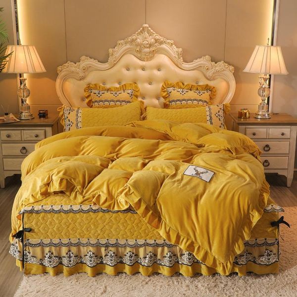 bedding sets luxury warm velvet flannel fleece princess set double duvet cover thicken quilted lacing lace bed skirt pillowcases
bedding sets luxury warm velvet flannel fleece princess set double duvet cover thicken quilted lacing lace bed skirt pillowcases