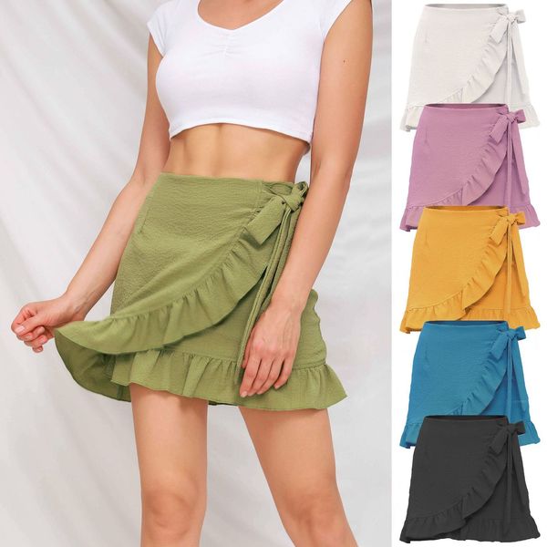 2021 new 6 color ruffles bandage women summer mini black pink white woman skirts korean fashion clothing solid short skirt pvks
2021 new 6 color ruffles bandage women summer mini black pink white woman skirts korean fashion clothing solid short skirt pvks