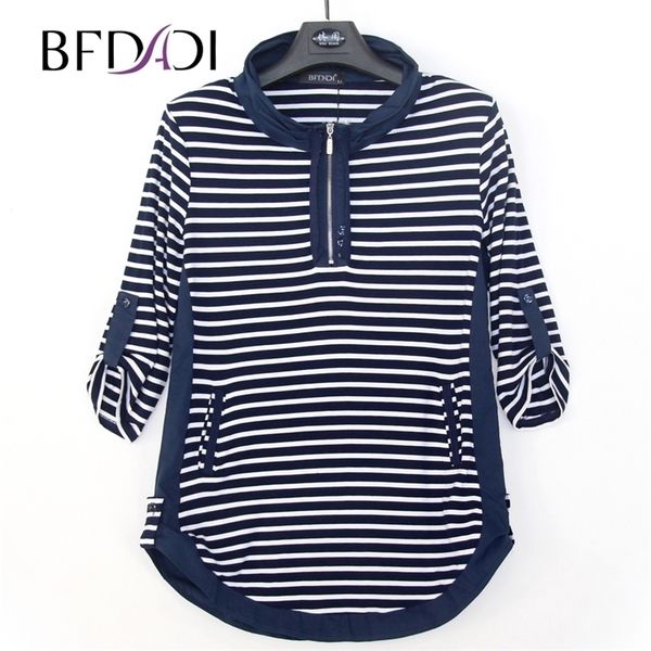 bfdadi plus size autumn long t-shirts women casual stripe loose stand-up collar rolled edge design tees 4440 210315, White
bfdadi plus size autumn long t-shirts women casual stripe loose stand-up collar rolled edge design tees 4440 210315, White