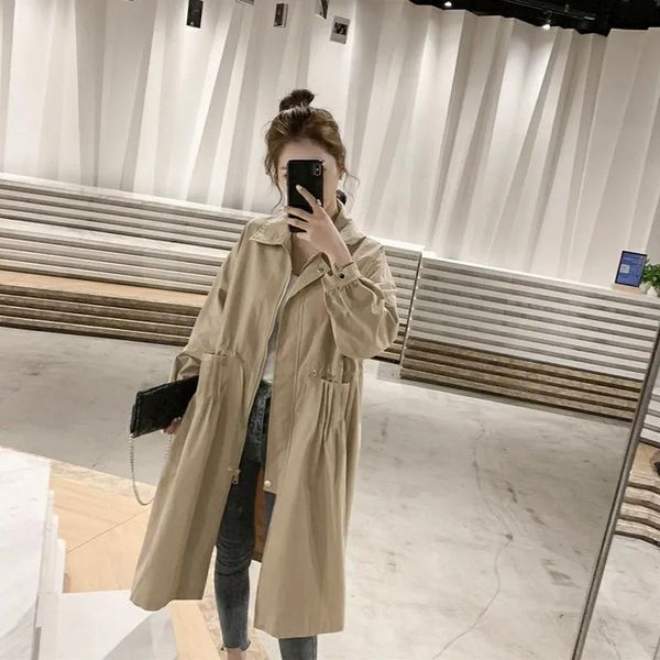 women's trench coats 2021 spring autumn windbreaker women jacket mid-length over the knee thin blouse female lady coat, Tan;black
women's trench coats 2021 spring autumn windbreaker women jacket mid-length over the knee thin blouse female lady coat, Tan;black