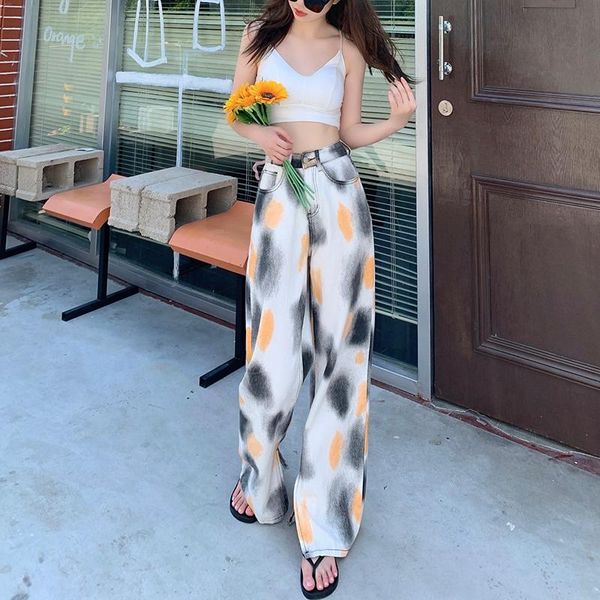 women's pants & capris plus size clothing retro fashionable gradual change tie dye high waist straight wide legs jeans loose thin trous, Black;white
women's pants & capris plus size clothing retro fashionable gradual change tie dye high waist straight wide legs jeans loose thin trous, Black;white