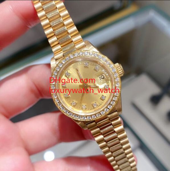 luxury women diamond watches classic sapphire glass 69178 31mm big magnifier calendar mechanical yellow gold steel bracelet watch, Slivery;brown
luxury women diamond watches classic sapphire glass 69178 31mm big magnifier calendar mechanical yellow gold steel bracelet watch, Slivery;brown