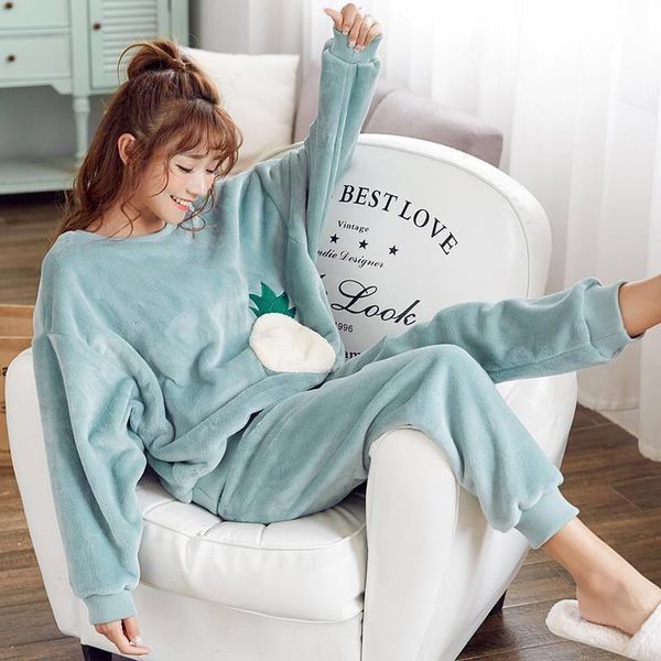 flannel winter pajamas set women's sleepwear warm cartoon homewear big size 2piece/suit long sleeve shirt pant lingerie, Black;red
flannel winter pajamas set women's sleepwear warm cartoon homewear big size 2piece/suit long sleeve shirt pant lingerie, Black;red