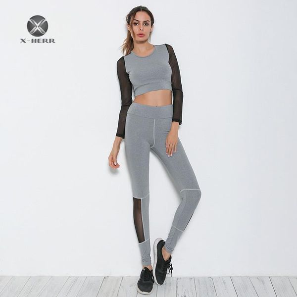 x-herr sports yoga set long sleeve full length pant running suit sheer mesh gray gym exercise soft autumn winter women clothes, White;red
x-herr sports yoga set long sleeve full length pant running suit sheer mesh gray gym exercise soft autumn winter women clothes, White;red