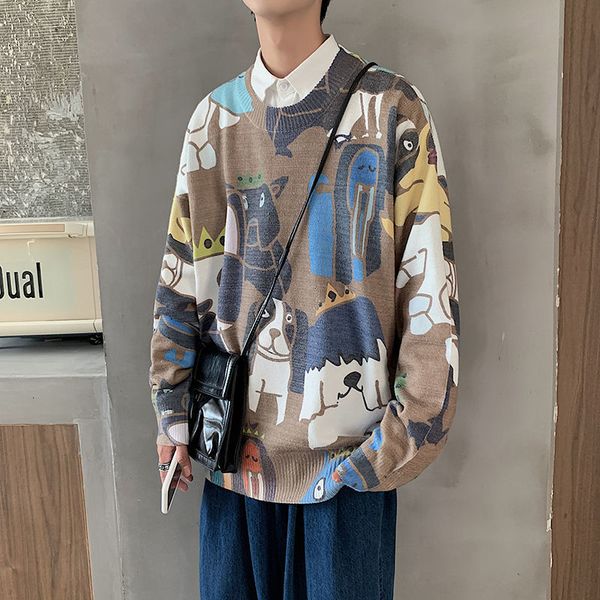 2021 New Men Printed From Cartoons Cashmere Sweaters Clothes Keep Warm Sweater Around the Neck Brown Sweaters/grey Knitting Wool Size -2xl, White;black
2021 New Men Printed From Cartoons Cashmere Sweaters Clothes Keep Warm Sweater Around the Neck Brown Sweaters/grey Knitting Wool Size -2xl, White;black
