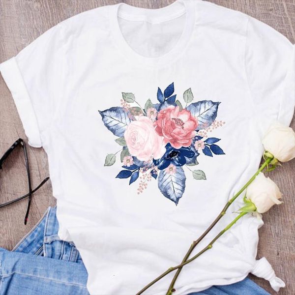 graphic korean clothes 90s floral womens flower tees print clothing female t shirt, White
graphic korean clothes 90s floral womens flower tees print clothing female t shirt, White