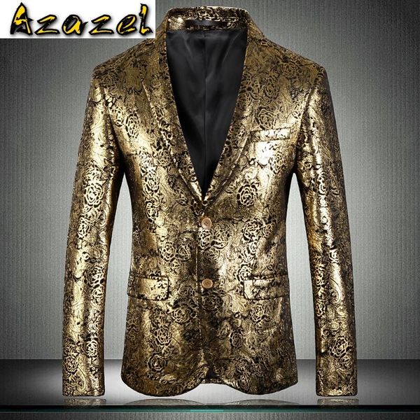 men's suits & blazers azazel luxury blazer male plus size 5xl wedding prom mens jacket british style single breasted slim gold for man, White;black
men's suits & blazers azazel luxury blazer male plus size 5xl wedding prom mens jacket british style single breasted slim gold for man, White;black