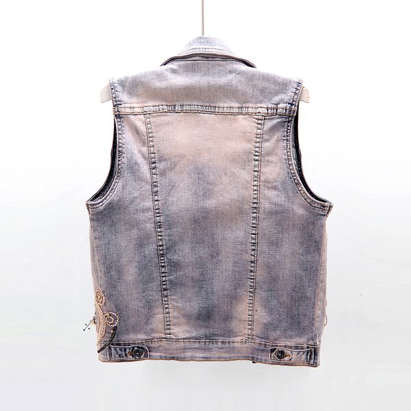 korean beading embroidery flower short denim vest women waistcoat vintage elasticity washed blue jeans sleeveless jacket female mn17, Black;white
korean beading embroidery flower short denim vest women waistcoat vintage elasticity washed blue jeans sleeveless jacket female mn17, Black;white