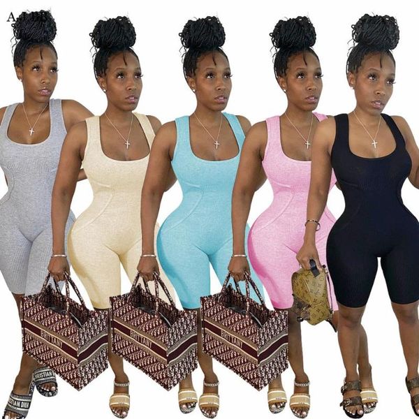 women's jumpsuits & rompers europe and the united states solid color sports jumpsuit fashion slim u-neck suspender vest shorts, Black;white
women's jumpsuits & rompers europe and the united states solid color sports jumpsuit fashion slim u-neck suspender vest shorts, Black;white