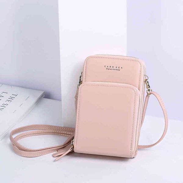 2021 new mobile phone bag korean multifunctional messenger solid color three-layer zipper mini small square card wallet, Red;black
2021 new mobile phone bag korean multifunctional messenger solid color three-layer zipper mini small square card wallet, Red;black