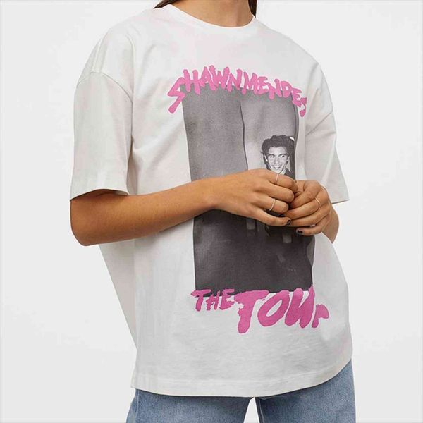 summer shawn mendes printing womens t shirts the tour concert letter tee plus size camisetas mujer funny woman, White
summer shawn mendes printing womens t shirts the tour concert letter tee plus size camisetas mujer funny woman, White