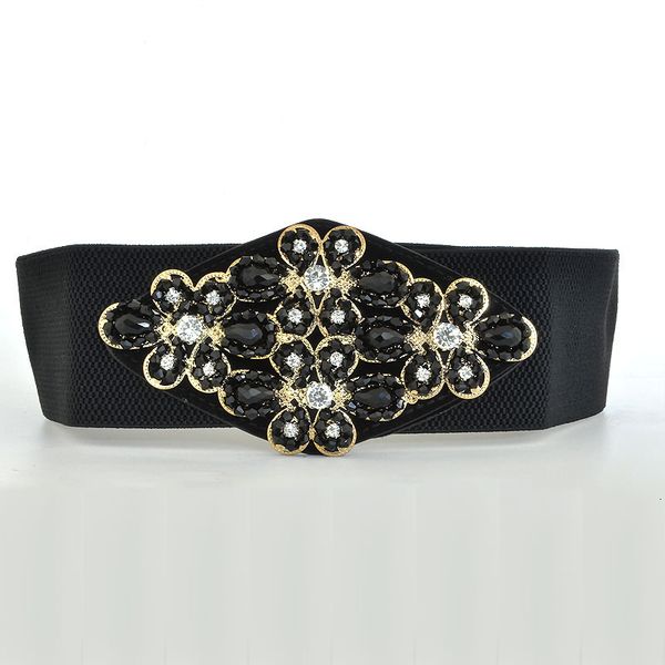 new women's wide waistband, women's string sewn diamond bead elastic belt, Black;brown
new women's wide waistband, women's string sewn diamond bead elastic belt, Black;brown