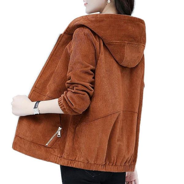 women's jackets corduroy coat women lining spring and autumn clothes 2021 hooded large size 4xl middle-aged mother jacket clothing a8, Black;brown
women's jackets corduroy coat women lining spring and autumn clothes 2021 hooded large size 4xl middle-aged mother jacket clothing a8, Black;brown
