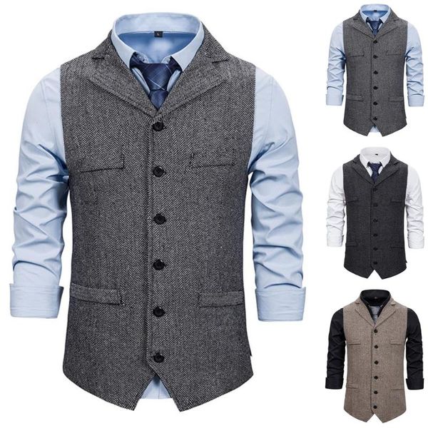 men's vests suit vest buinese mens formal buttons up sleeveless jacket blazer waistcoat patchwork ropa para hombre, Black;white
men's vests suit vest buinese mens formal buttons up sleeveless jacket blazer waistcoat patchwork ropa para hombre, Black;white