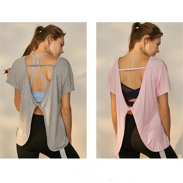 yoga outfits quick dry modal jogger sport short sleeve shirt women back kink workout loose solid fitness running t-shirt, White;red
yoga outfits quick dry modal jogger sport short sleeve shirt women back kink workout loose solid fitness running t-shirt, White;red