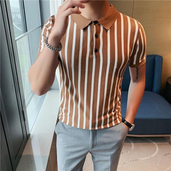 men's polos british style playera hombre italy homme mannen summer fashion stripe slim knitted t-shirt men short sleeve, White;black
men's polos british style playera hombre italy homme mannen summer fashion stripe slim knitted t-shirt men short sleeve, White;black