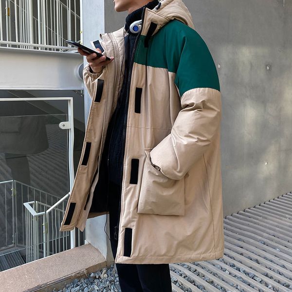 2021 New Winter Jacket Men's Parka Warm Fashion Contrast Color Casual Hooded Men Mid-length Coat Mens Clothes M-2xl Qct1, Black
2021 New Winter Jacket Men's Parka Warm Fashion Contrast Color Casual Hooded Men Mid-length Coat Mens Clothes M-2xl Qct1, Black