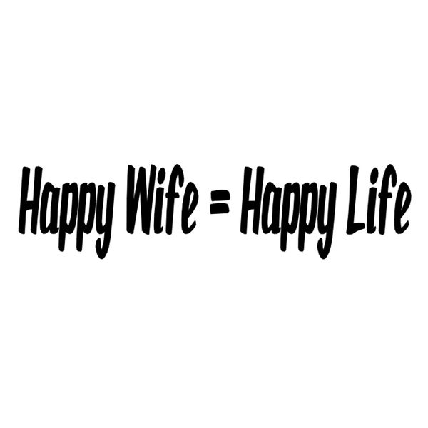 17.1cm*4.1cm happy wife = happy life fun vinyl car sticker decal black silver accessories c15-1639
17.1cm*4.1cm happy wife = happy life fun vinyl car sticker decal black silver accessories c15-1639