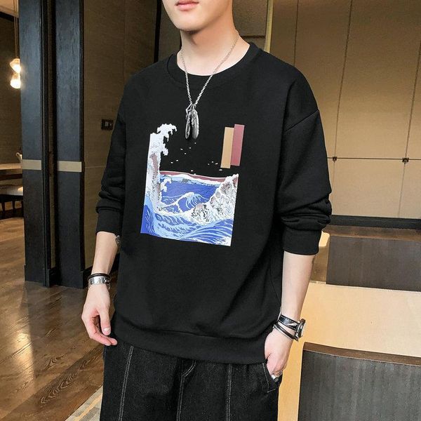 men's hoodies & sweatshirts 2021 round neck printed sweatshirt japanese spring and autumn fashion trend handsome long-sleeved casual to, Black
men's hoodies & sweatshirts 2021 round neck printed sweatshirt japanese spring and autumn fashion trend handsome long-sleeved casual to, Black