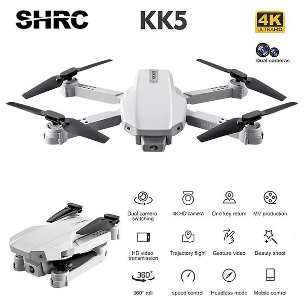 shrc 2021 new kk5 rc drone 4k dual camera hd professional aerial helicopter wifi real time transmission foldable quadcopter
shrc 2021 new kk5 rc drone 4k dual camera hd professional aerial helicopter wifi real time transmission foldable quadcopter
