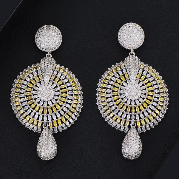 dangle & chandelier luxury clear yellow cz big round pendant earrings cubic zirconia shiny charm earring for women bride wedding jewelry, Silver
dangle & chandelier luxury clear yellow cz big round pendant earrings cubic zirconia shiny charm earring for women bride wedding jewelry, Silver