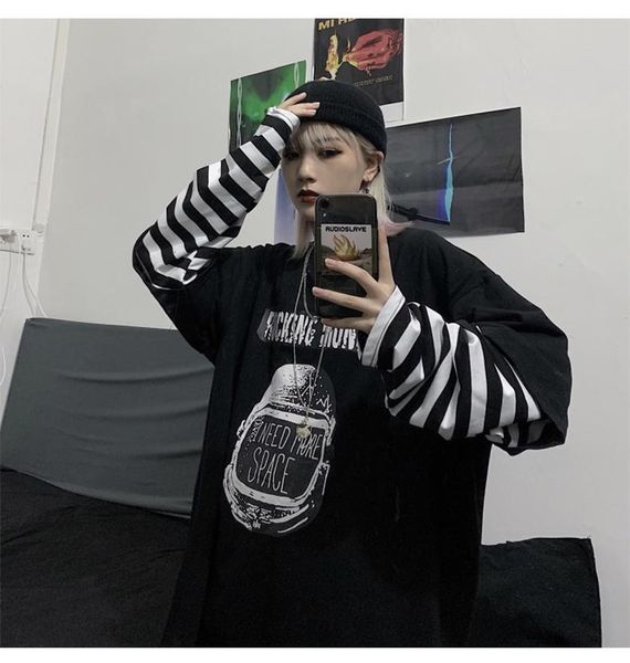 women's t-shirt women clothes 2021 tshirts casual letter print tees harajuku long sleeve loose hip hop streetwear oversized shirt, White
women's t-shirt women clothes 2021 tshirts casual letter print tees harajuku long sleeve loose hip hop streetwear oversized shirt, White