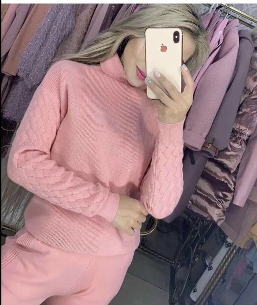 2021 new woman sweater suits casual knit tracksuit turtleneck pullovers+pants two piece sets female outfits e09k, Gray
2021 new woman sweater suits casual knit tracksuit turtleneck pullovers+pants two piece sets female outfits e09k, Gray