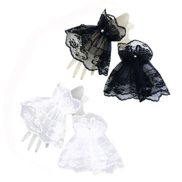 five fingers gloves 2pairs party halloween gothic bowknot lace sunscreen wrist cuffs fingerless bracelets, Blue;gray
five fingers gloves 2pairs party halloween gothic bowknot lace sunscreen wrist cuffs fingerless bracelets, Blue;gray
