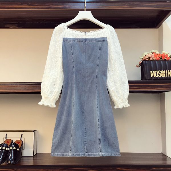 plus size demin dress vintage elegant autumn female 2021 puff long sleeve square collar hollow lace out shirt clothes dmd3, Black;gray
plus size demin dress vintage elegant autumn female 2021 puff long sleeve square collar hollow lace out shirt clothes dmd3, Black;gray
