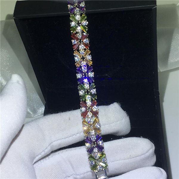 link, chain vecalon fashion flower shape bracelet mutil cubic zirconia white gold filled party wedding bracelets for women jewelry, Black
link, chain vecalon fashion flower shape bracelet mutil cubic zirconia white gold filled party wedding bracelets for women jewelry, Black