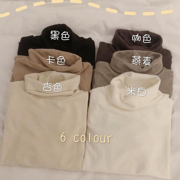 women's t-shirt black with high collar bottoming shirt women 's inner wear autumn and winter fashionable stylish versatile long-sl, White
women's t-shirt black with high collar bottoming shirt women 's inner wear autumn and winter fashionable stylish versatile long-sl, White