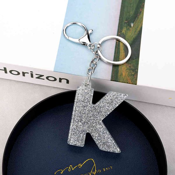 1pc women keychains handbag car pendants 26 english letter keyring charms glitter resin word, Silver
1pc women keychains handbag car pendants 26 english letter keyring charms glitter resin word, Silver