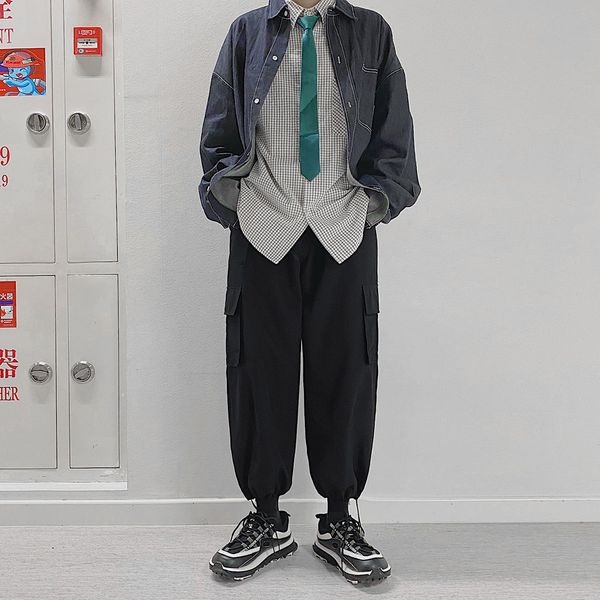 men's pants loose bound feet streetwear casual cargo baggy elastic waist trousers hip hop 2-color sweatpants size m-5xl ls75, Black
men's pants loose bound feet streetwear casual cargo baggy elastic waist trousers hip hop 2-color sweatpants size m-5xl ls75, Black