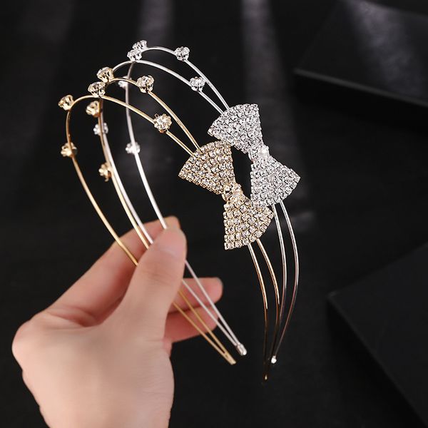 double layer diamond hairband women's headband fashion bow bridal hair accessories, Silver
double layer diamond hairband women's headband fashion bow bridal hair accessories, Silver
