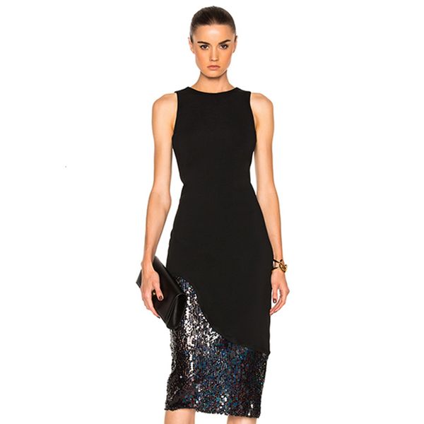 2021 new winter women tank sleeveless bandage o neck black sequins bodycon club celebrity runway party es 44rs, Black;gray
2021 new winter women tank sleeveless bandage o neck black sequins bodycon club celebrity runway party es 44rs, Black;gray