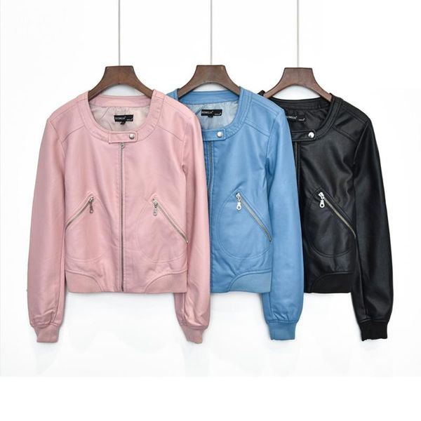 women's leather & faux 2021 spring autumn jacket women o-neck zipper casual jackets female short biker coat plus size s-5xl basic outwe, Black
women's leather & faux 2021 spring autumn jacket women o-neck zipper casual jackets female short biker coat plus size s-5xl basic outwe, Black