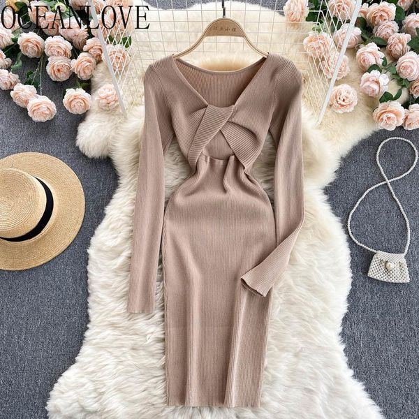 casual dresses oceanlove knitted solid women autumn winter korean bodycon vestidos high waist stretch 2021 robe femme, Black;gray
casual dresses oceanlove knitted solid women autumn winter korean bodycon vestidos high waist stretch 2021 robe femme, Black;gray