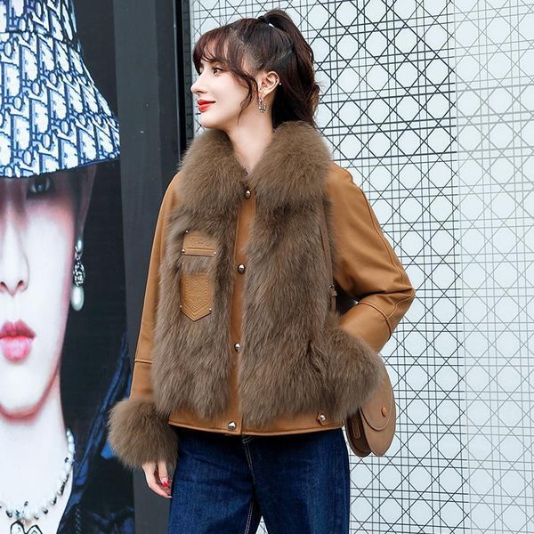 haining female f-o-x short 2021 winter new imitation sheepskin fur integrated coat, Black
haining female f-o-x short 2021 winter new imitation sheepskin fur integrated coat, Black